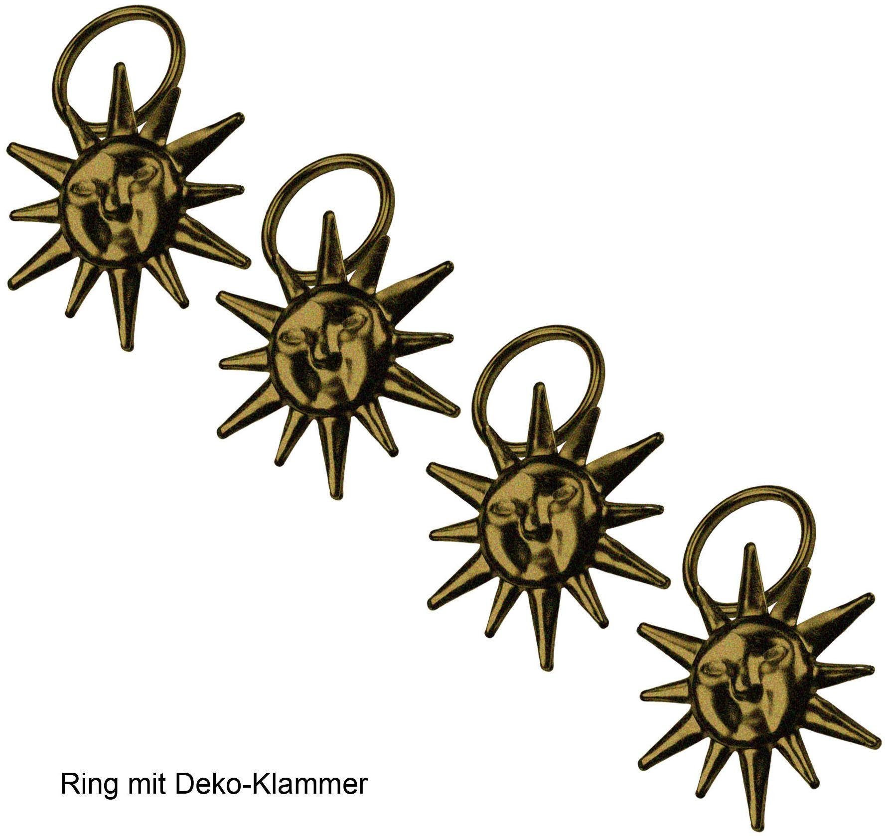 Liedeco Gardinenring Sonne, Gardinenstangen, (Packung, 4-St., günstig online kaufen