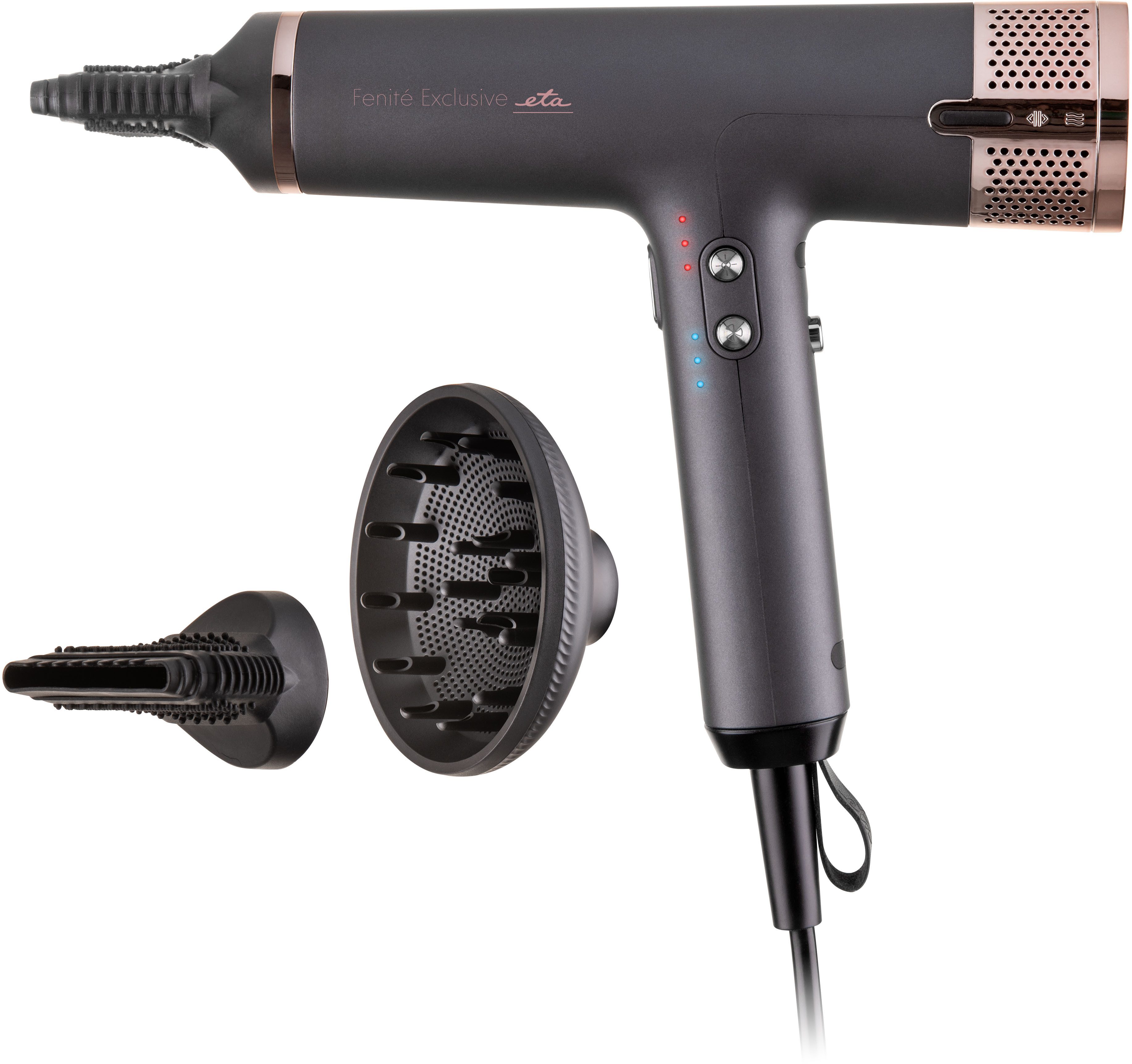 eta Ionic-Haartrockner ETA Fenite Exclusive Haartrockne mit Ionisierung & Smart Heat Control, 1600 W, Ultraleichter & leiser Föhn mit Ionisierung & 4 Luftstufen