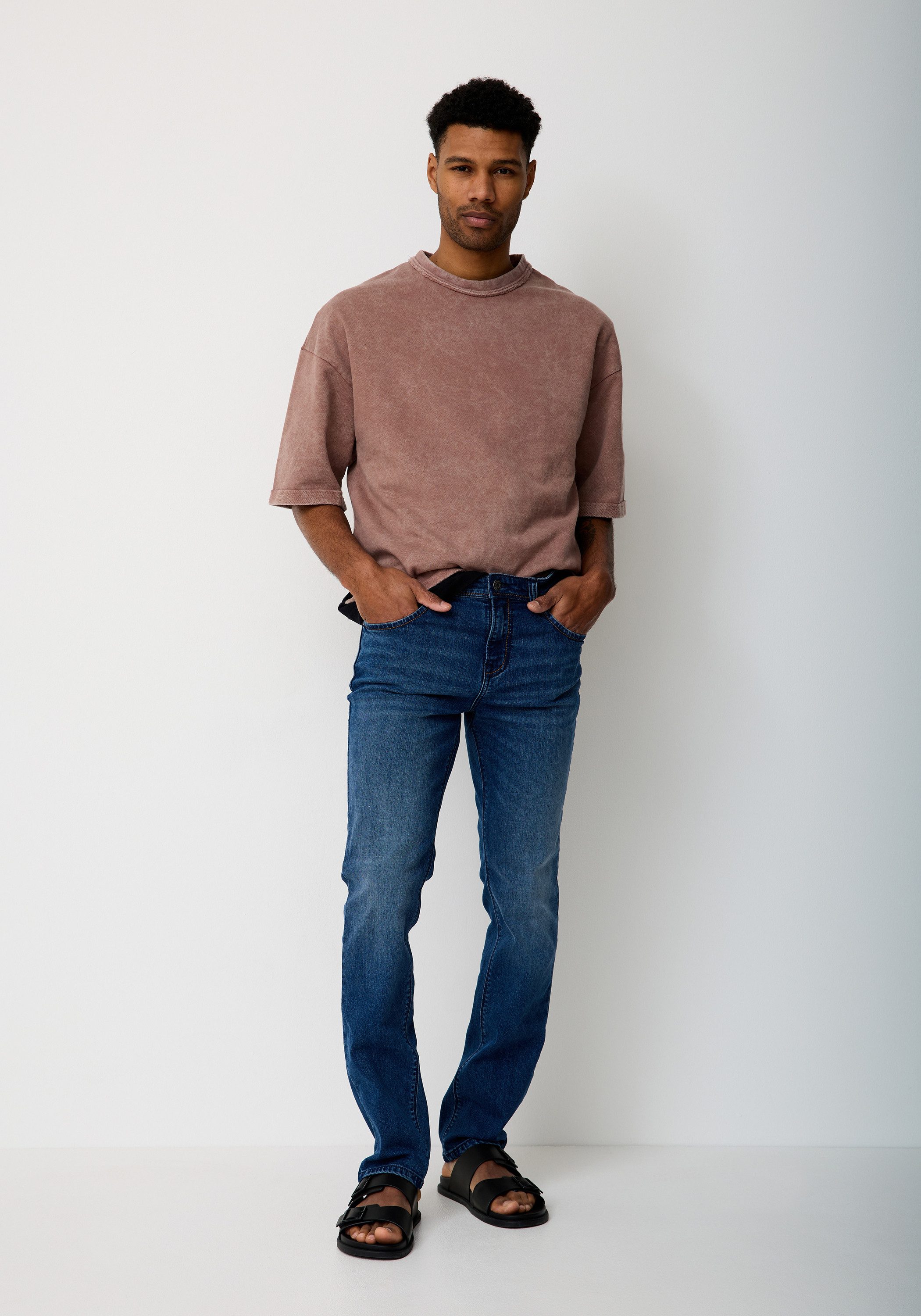 Paddock's Slim-fit-Jeans PIPE Saddle Stitch 5-Pocket Jeans mit markanten Nähten und Stretchanteil – Bild 4 von 5