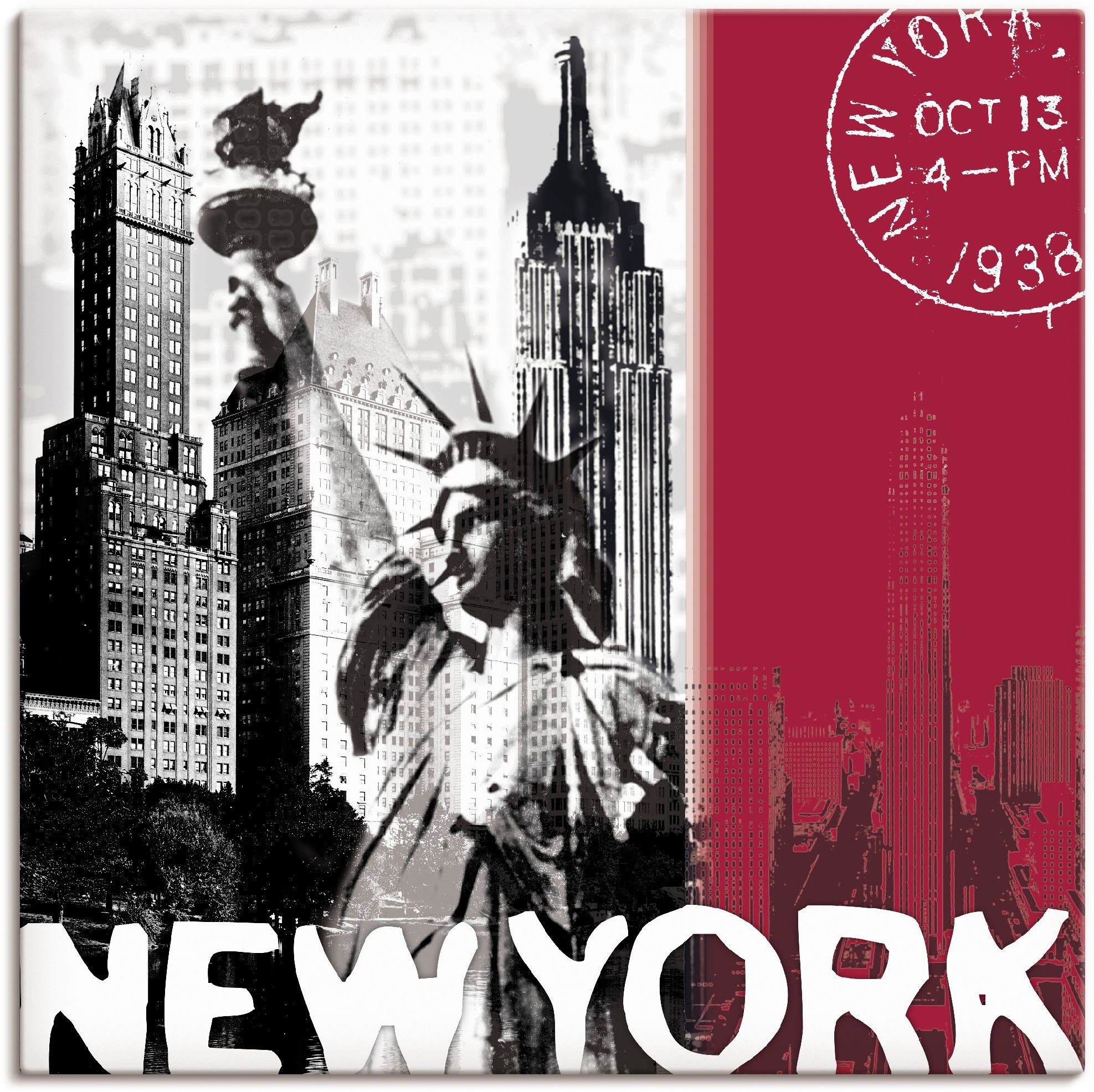 Artland Wandbild New York, Gebäude (1 St), als Alubild, Leinwandbild, Wandaufkleber oder Poster in versch. Größen