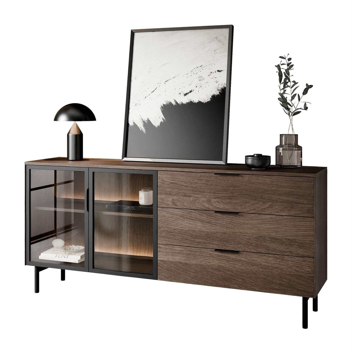 Lookway Kommode LINEA LOFT mit LED-Beleuchtung