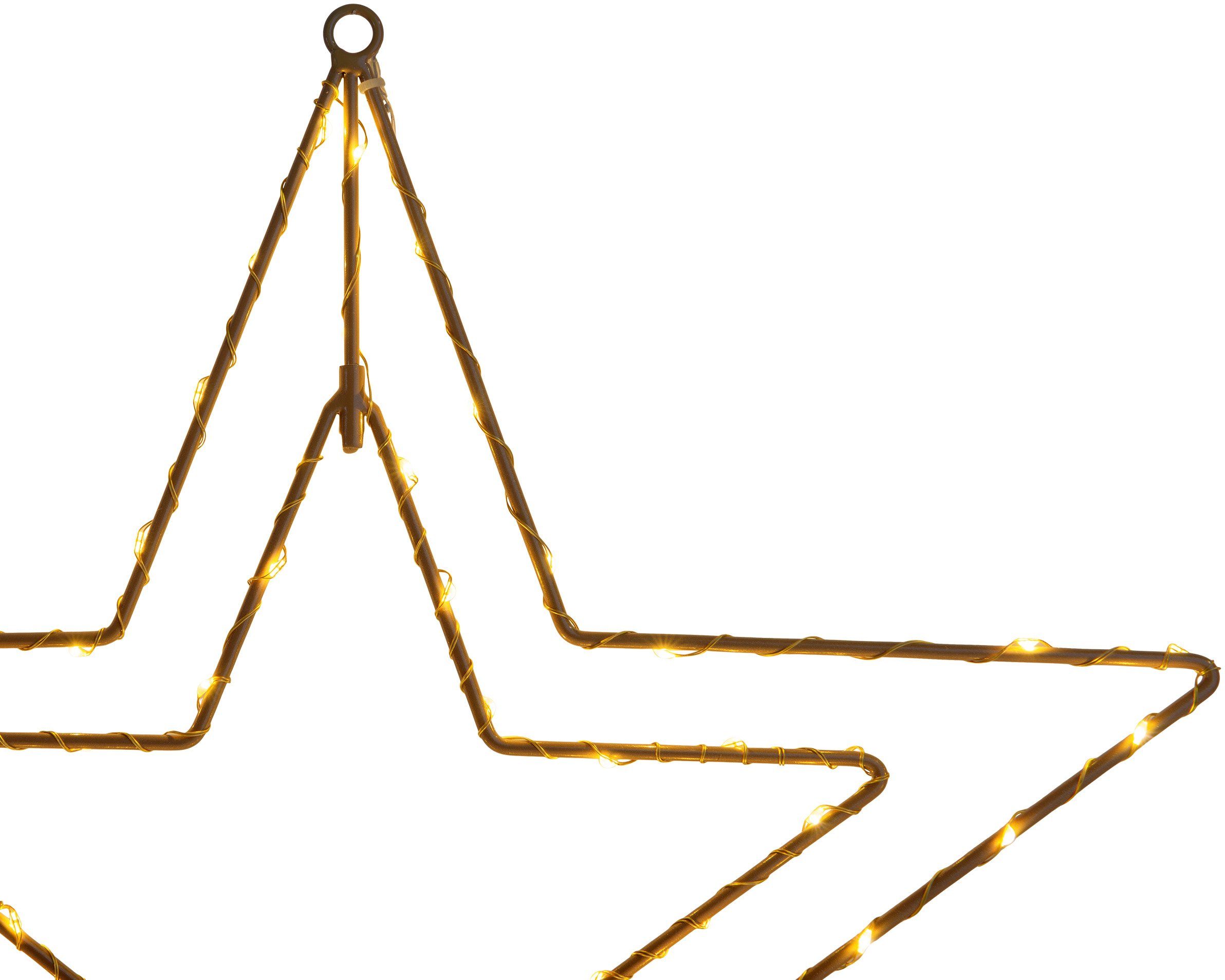 golden Aufhängung näve Warmweiß, IP44 mit Licht 70 warmweiß Ã˜ integriert, Stern, 40cm fest LED Dekolicht LED