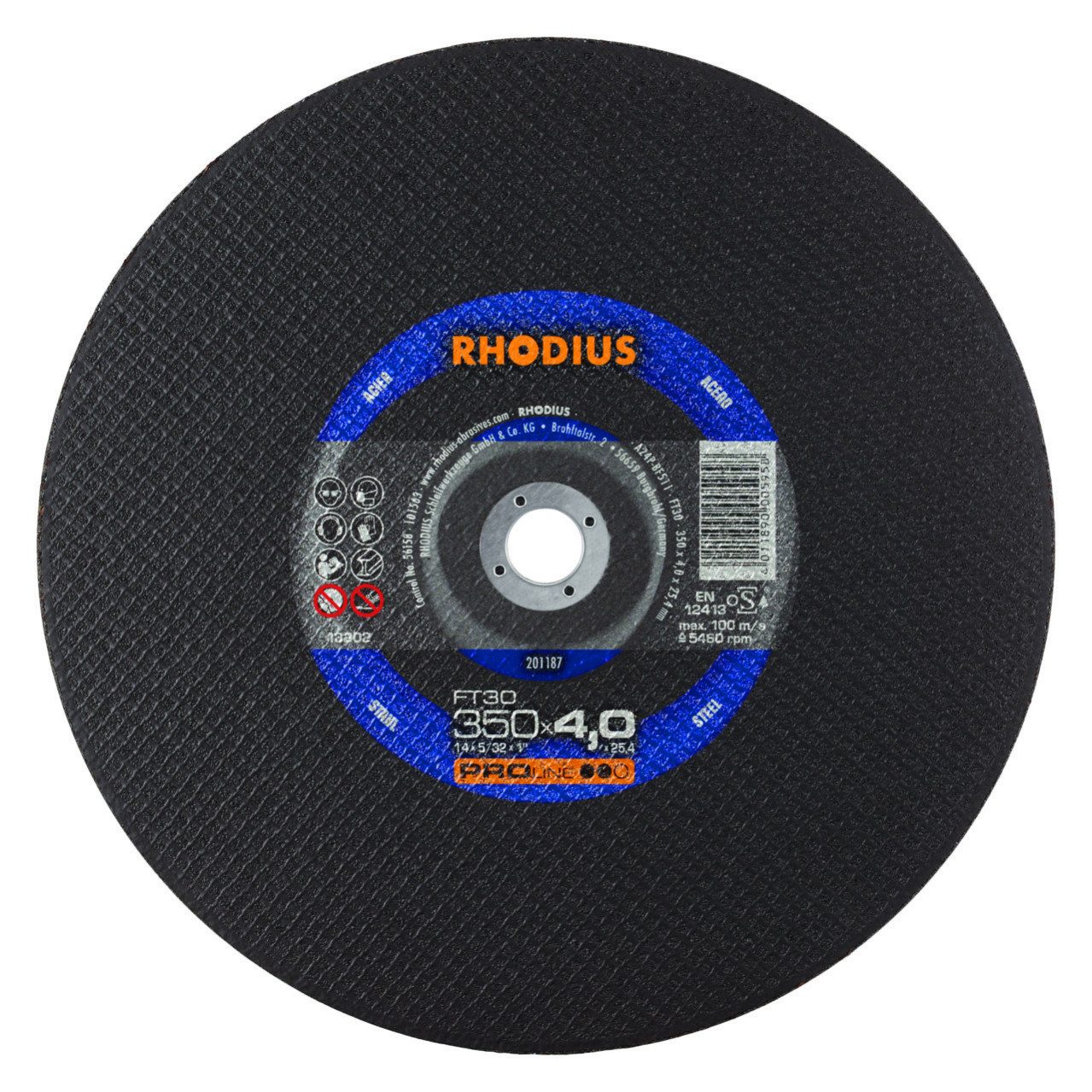 Rhodius Trennscheibe Rhodius Freihandtrennscheibe FT30 Stahl Ø 350 mm