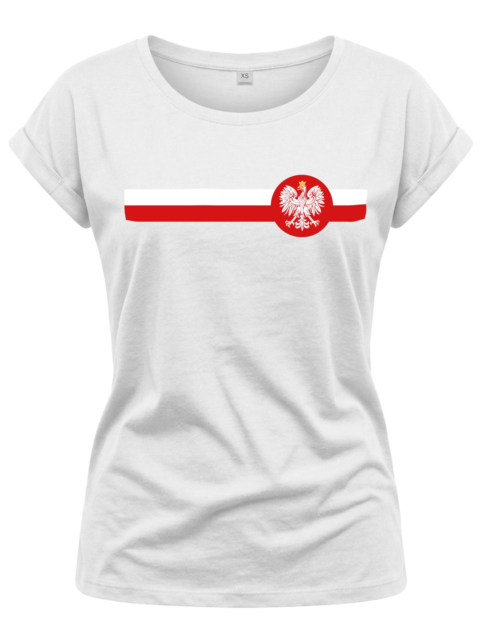 Kapuzenshirt mit Polenflagge Damen Trikot Polnische Fahne Polen Adler Polska