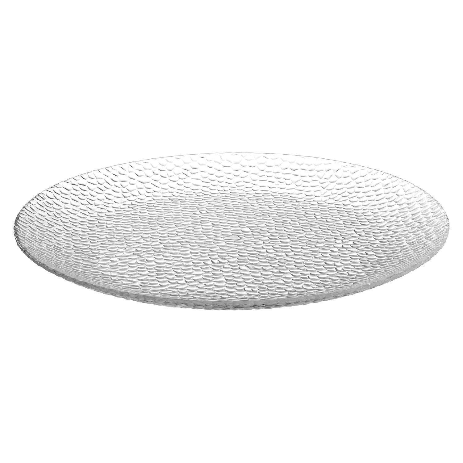 LEONARDO Platzteller Dekoteller MARTELLO, Ø 32 cm, Transparent, Glas, 1-tlg.