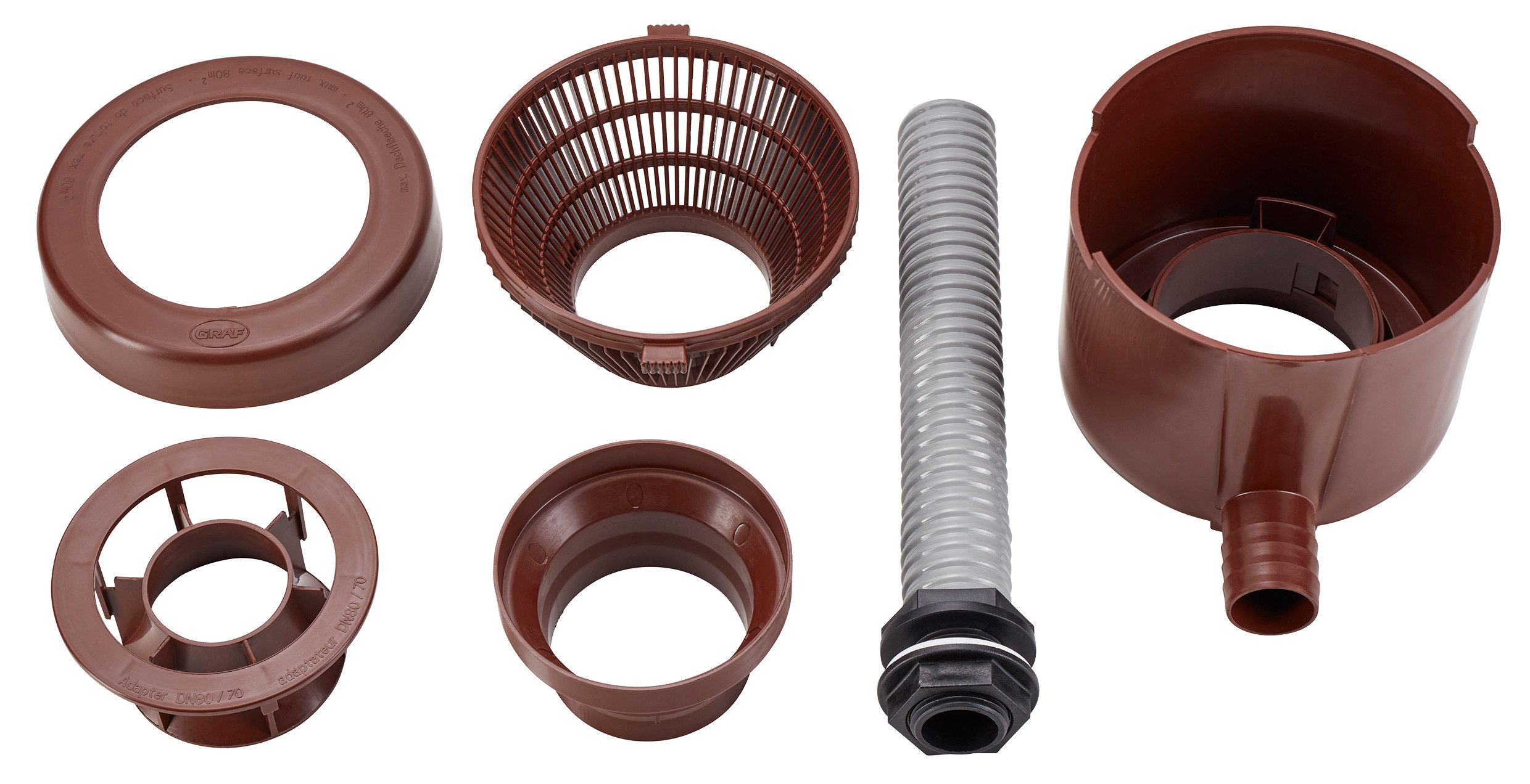 GARANTIA Regentonne Füllautomat de luxe DN 70, 80, 100 braun inkl. Filtereinsatz