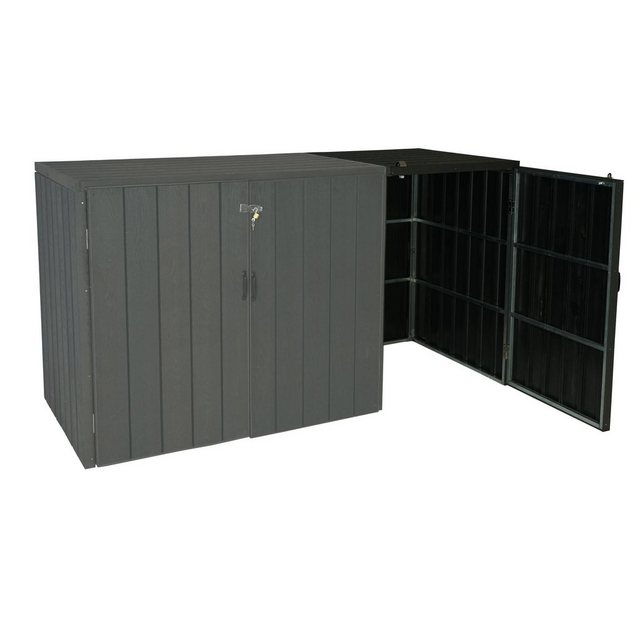 MCW Mülltonnenbox “MCW-J28-P-1-E” (1 St), Abschließbare Türen, Für Mülltonnen mit 80 bis 240 Liter Fassungsvermögen