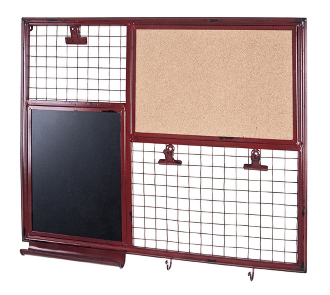 HAKU Memoboard in rot, Kork, Metall - 65x57x6cm (BxHxT)