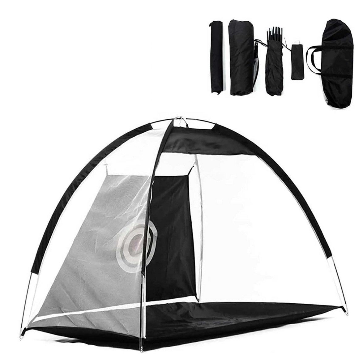 Divit Halter Golf Übungsnetz GN1 Übungskäfig mit Kunstrasenmatte schwarz günstig online kaufen