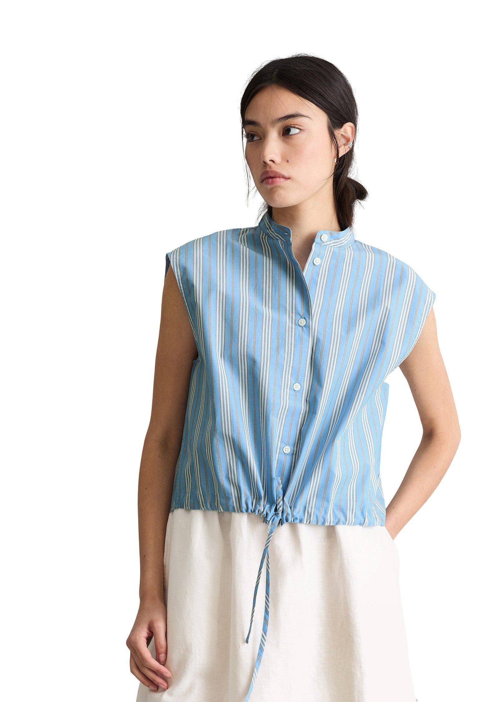 Marc O'Polo DENIM Blusentop aus Papertouch-Popeline