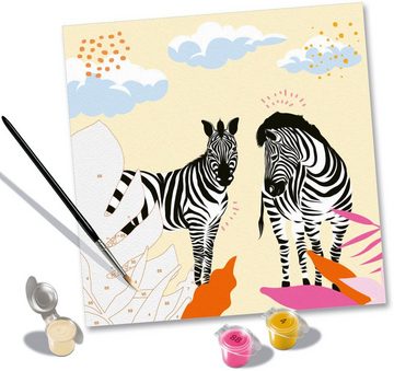 Ravensburger Malen nach Zahlen CreArt, Zebra, Made in Europe; FSC®- schützt Wald - weltweit