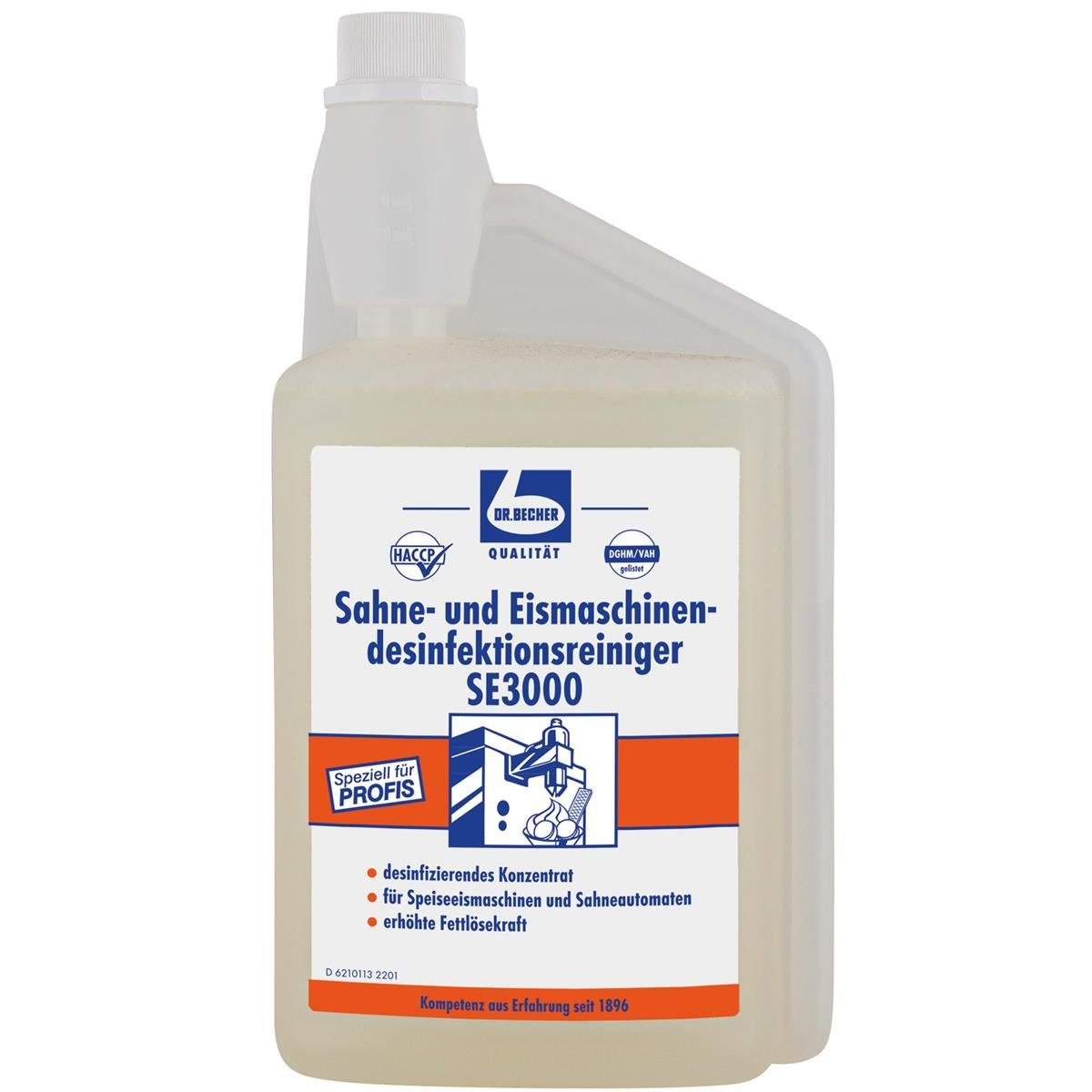 Dr. Desinfektionsreiniger und Eismaschinen SE3000 Dr. / 1 Becher Spezialwaschmittel Becher Sahne von