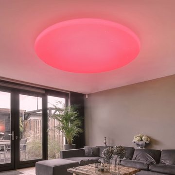 Globo LED Deckenleuchte, LED-Leuchtmittel fest verbaut, Kaltweiß, Warmweiß, Neutralweiß, Tageslichtweiß, Farbwechsel, Smart RGB LED Decken Leuchte Fernbedienung Tageslicht