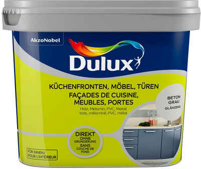 Dulux Holzlack Fresh Up, für Küchen, Möbel und Türen, betongrau, 0,75 l