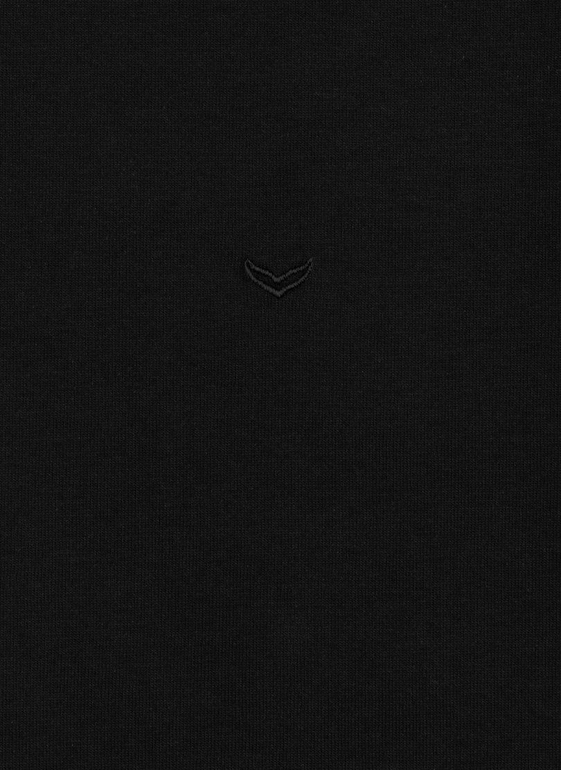TRIGEMA DELUXE-Single-Jersey Poloshirt Business-Hemd schwarz aus Trigema