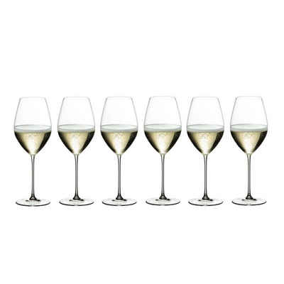 RIEDEL Glas Champagnerglas »Riedel Veritas Champagner Weinglas 6er Set«, Kristallglas