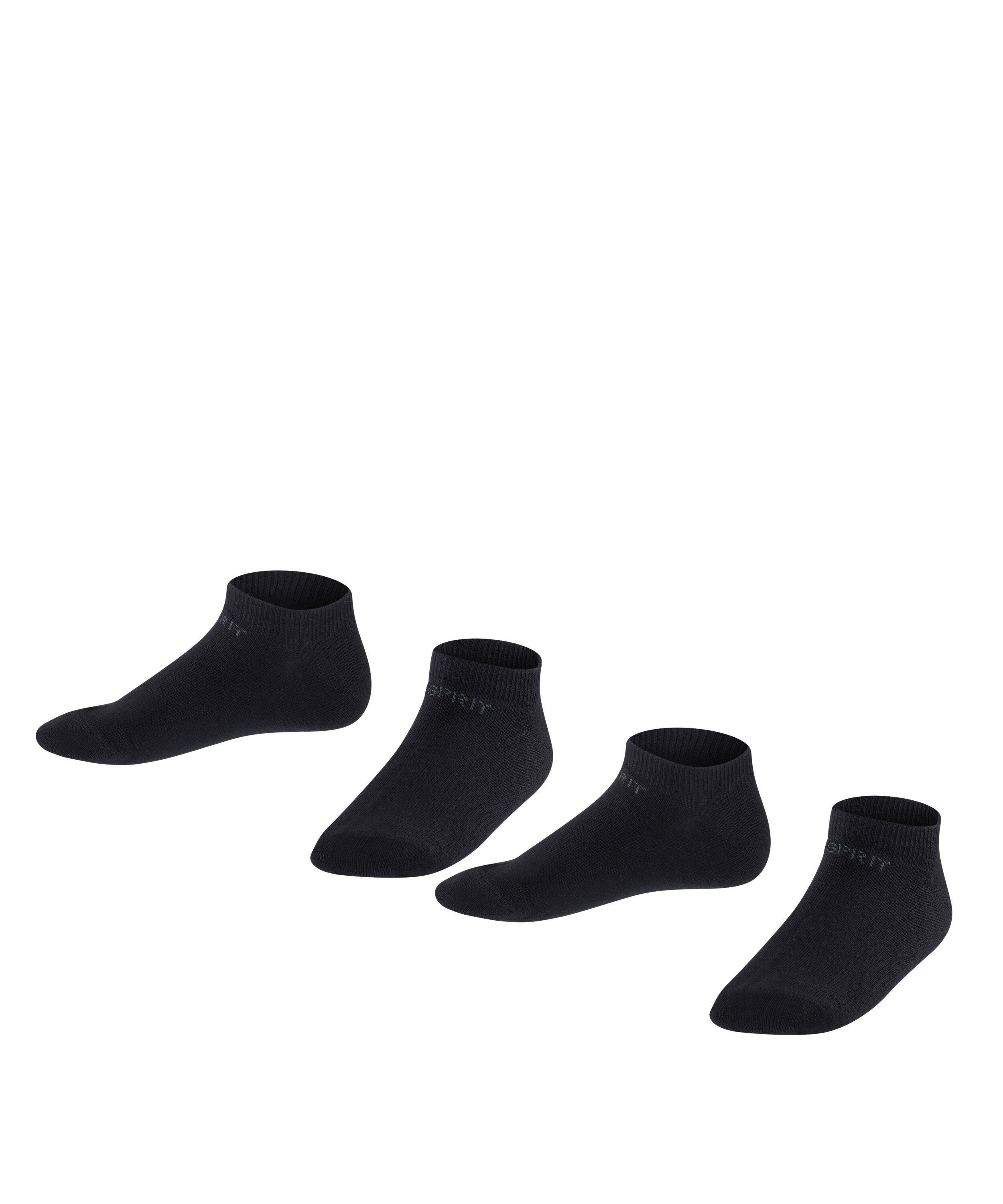 (2-Paar) black (3000) Sneakersocken aus Logo Esprit Foot Baumwollmix weichem 2-Pack