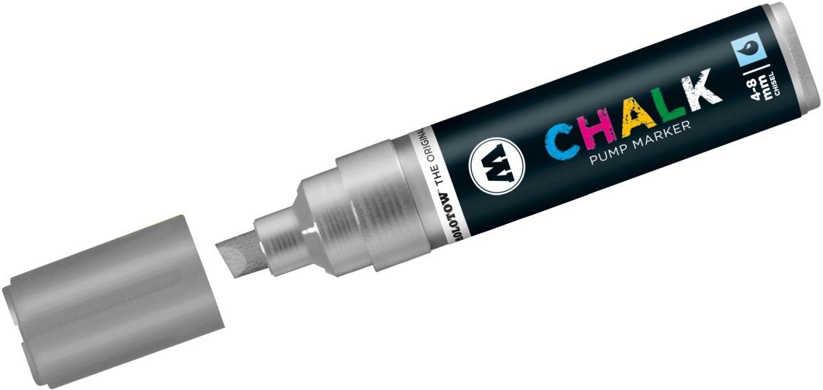 Thumbnail - MOLOTOW Filzstift Windowmarker Chalk nachfüllbar 4-8mm metallic silber
