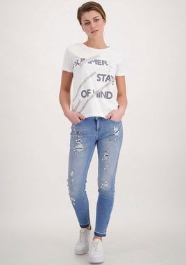 Monari Rundhalsshirt mit Glitzerschrift