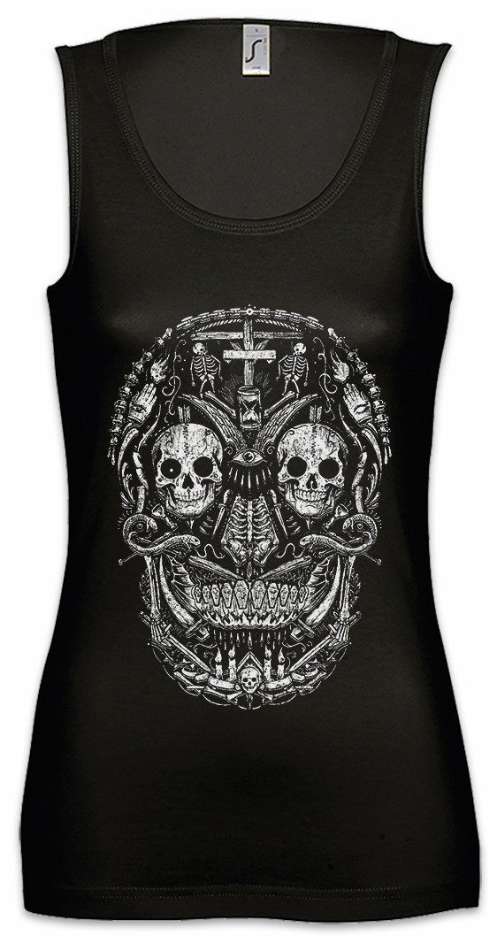 Tanktop Mexican Skull I Ärmelloses Damen T-Shirt Schädel Sugar Gang Latino