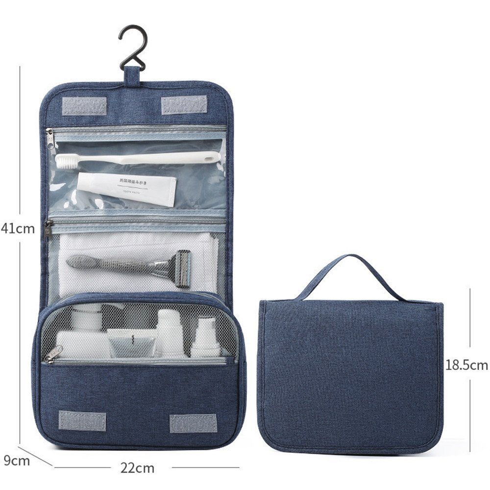 FOUORTUNATE-BEE Kulturbeutel Unisex Hänge-Waschtasche für Reisen, wasserdicht, Große Kulturbeutel-Tasche mit Griff und viel Stauraum