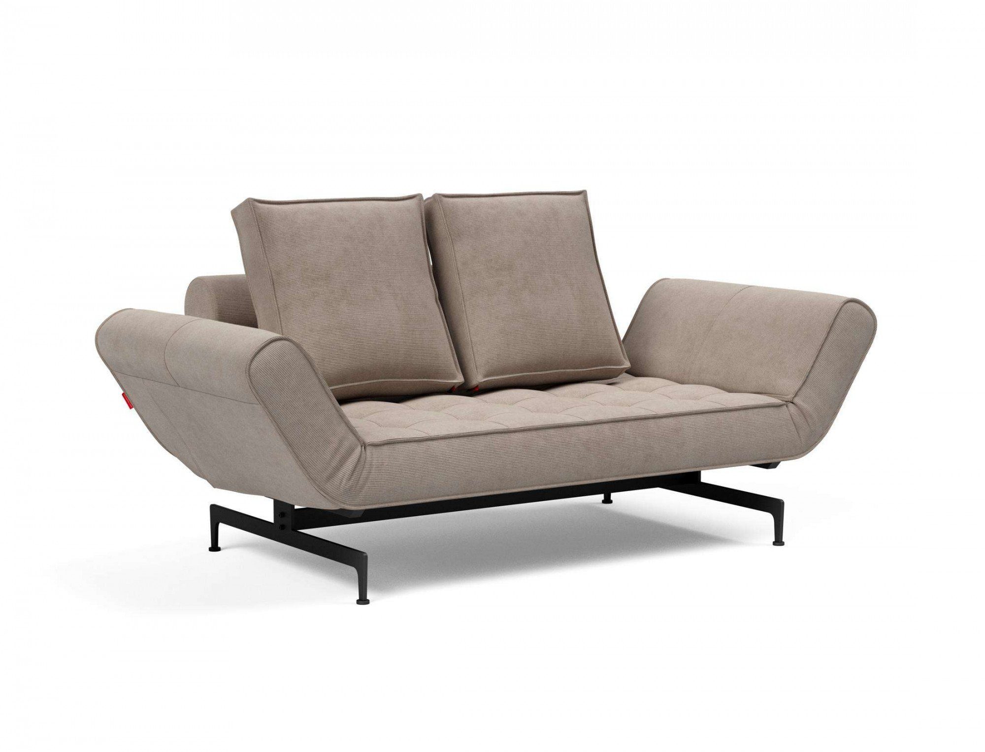 INNOVATION LIVING ™ 3-Sitzer Ghia Schlafsofa mit Taschenfederkern, Breite 210cm, Tiefe 93cm, eine große Liegefläche mit geringer Stellfläche, beidseitig abklappbar