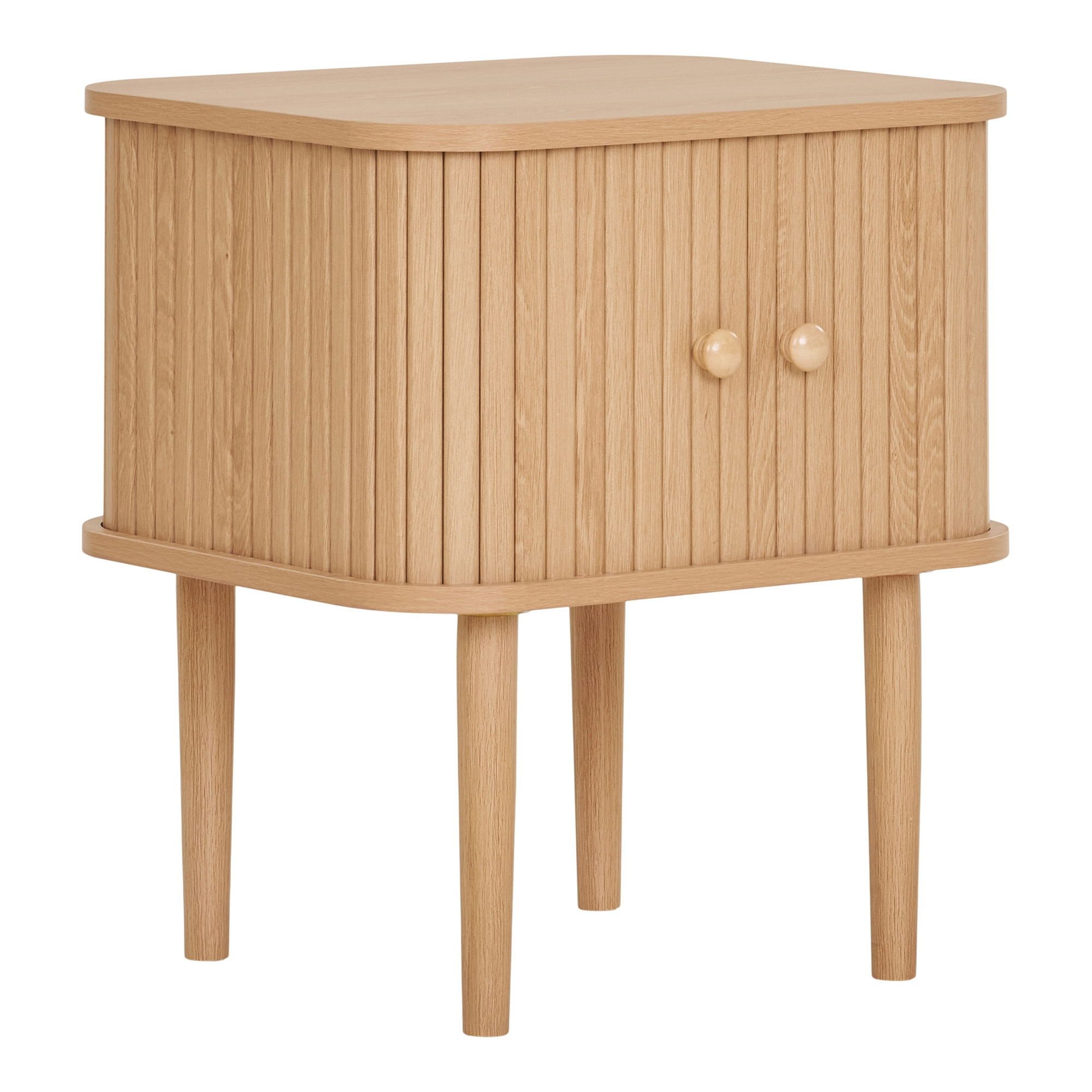 House Nordic Beistelltisch Jalousientüren, Eichefarbig, MDF - 45x50,5x40cm günstig online kaufen