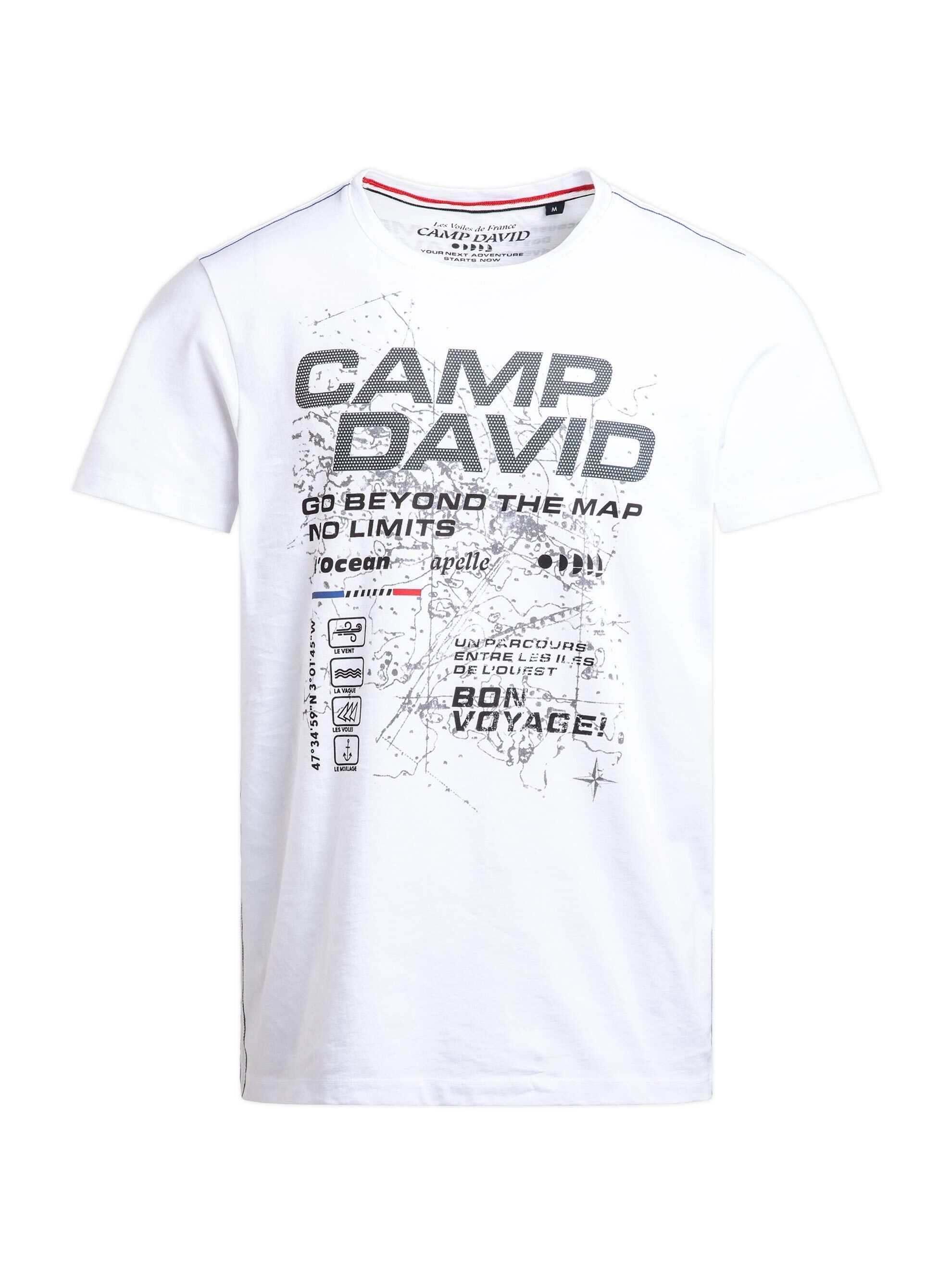 CAMP DAVID Rundhalsshirt mit Kontrastnähten