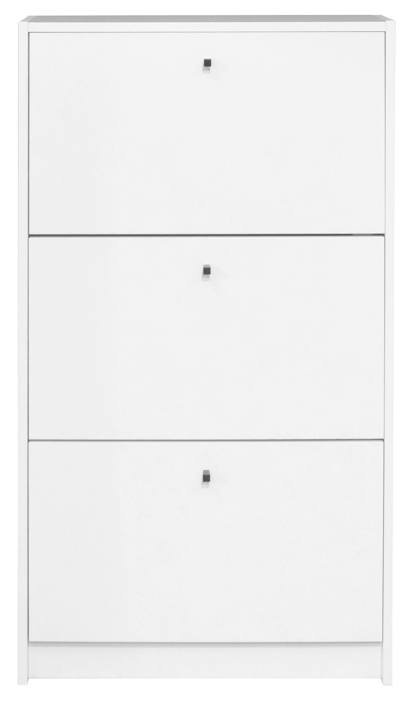 Mäusbacher Schuhkipper in weiß matt lack, Holzwerkstoff - 60x104x16cm (BxHxT)