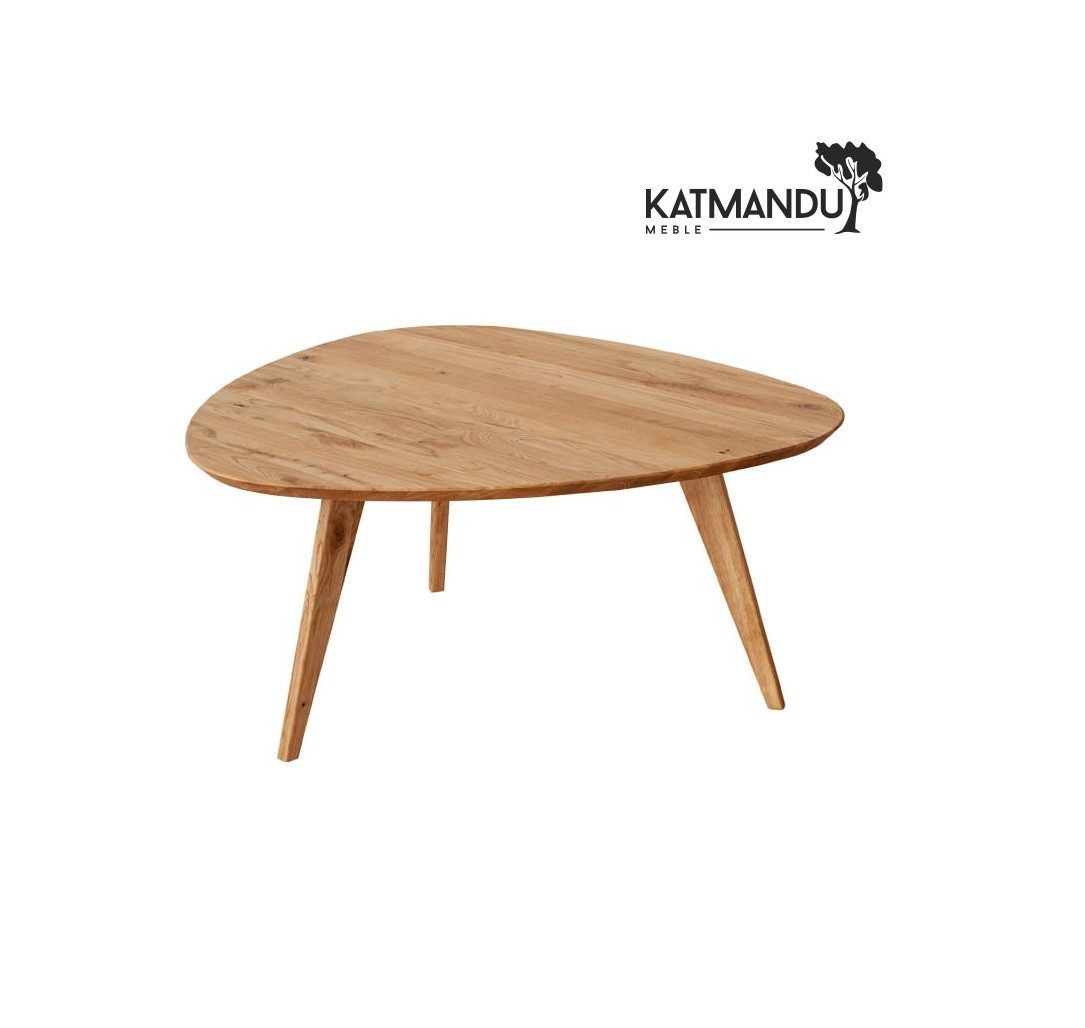 Katmandu Couchtisch Orbetello Couchtisch oval 95×96 cm aus massiver Eiche – Natürlich & mi (1-St), Massivholz hochwertig verarbeitet