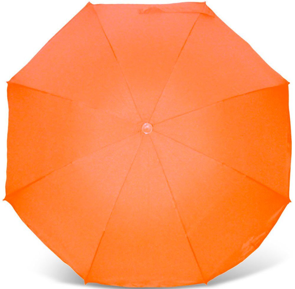 Felle Heitmann UV bruchsicherem Fieberglas Kinderwagenschirm Halterung, 50+, Premium Sonnenschirm, Speichen mit orange aus inkl.