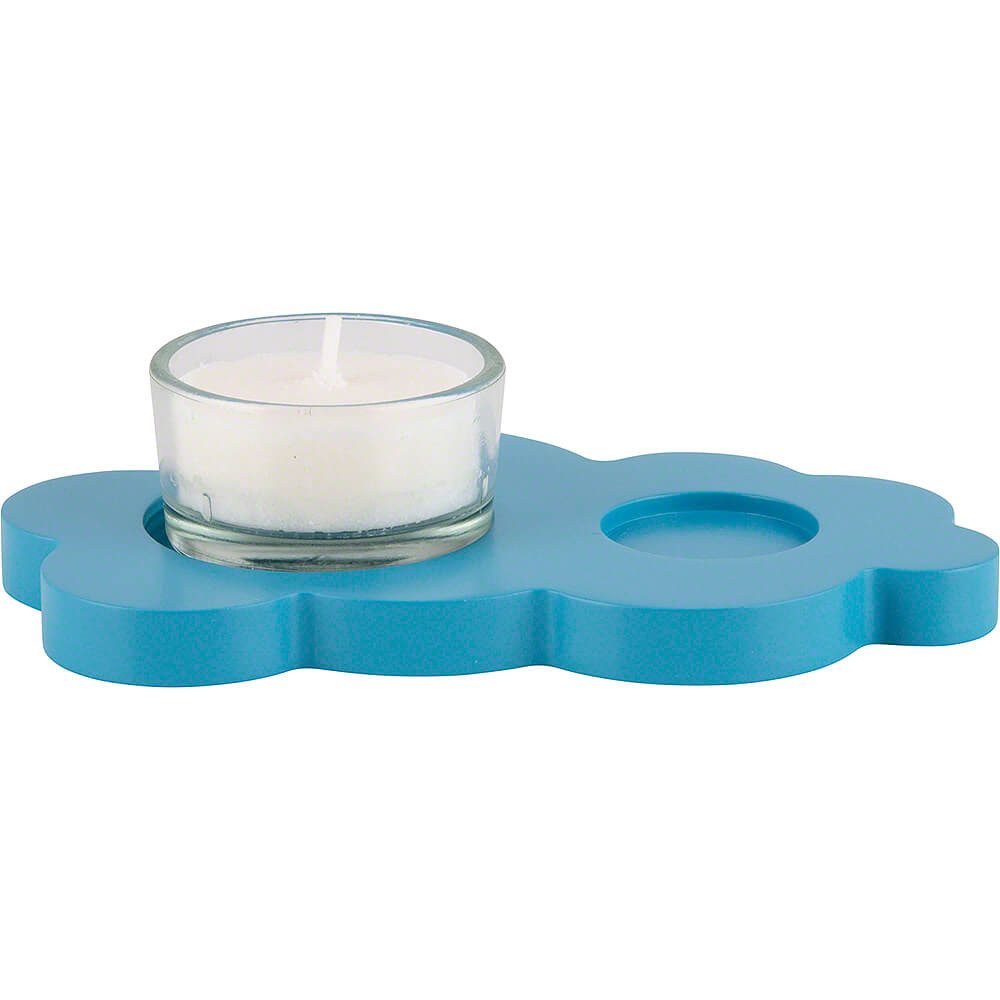 Blank Kunstgewerbe Schwibbogen Wolke mit Teelichthalter, farbig - ohne Engel (13x8cm) von Blank Kunst