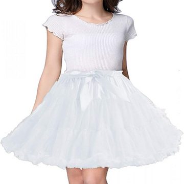 Opspring Tüllrock Erwachsene Luxus weicher Chiffon Petticoat Tüll Tutu Damen Tutu Tutu