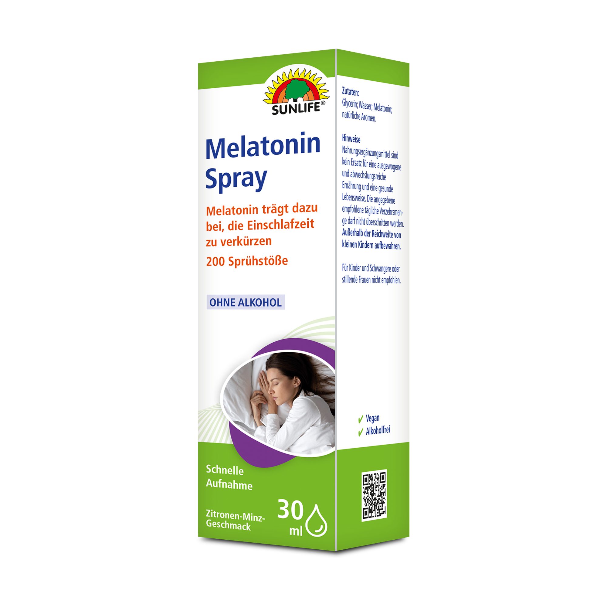 SUNLIFE Mundspray SUNLIFE® Melatonin Spray - 0,5 mg Schlaf Erholung Schlafprobleme