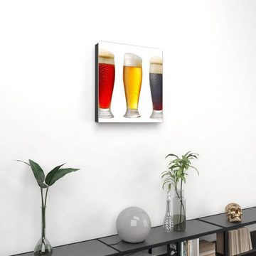 Primedeco Schlüsselkasten Magnetpinnwand mit Glasfront Verschiedene Biersorten (1 St)