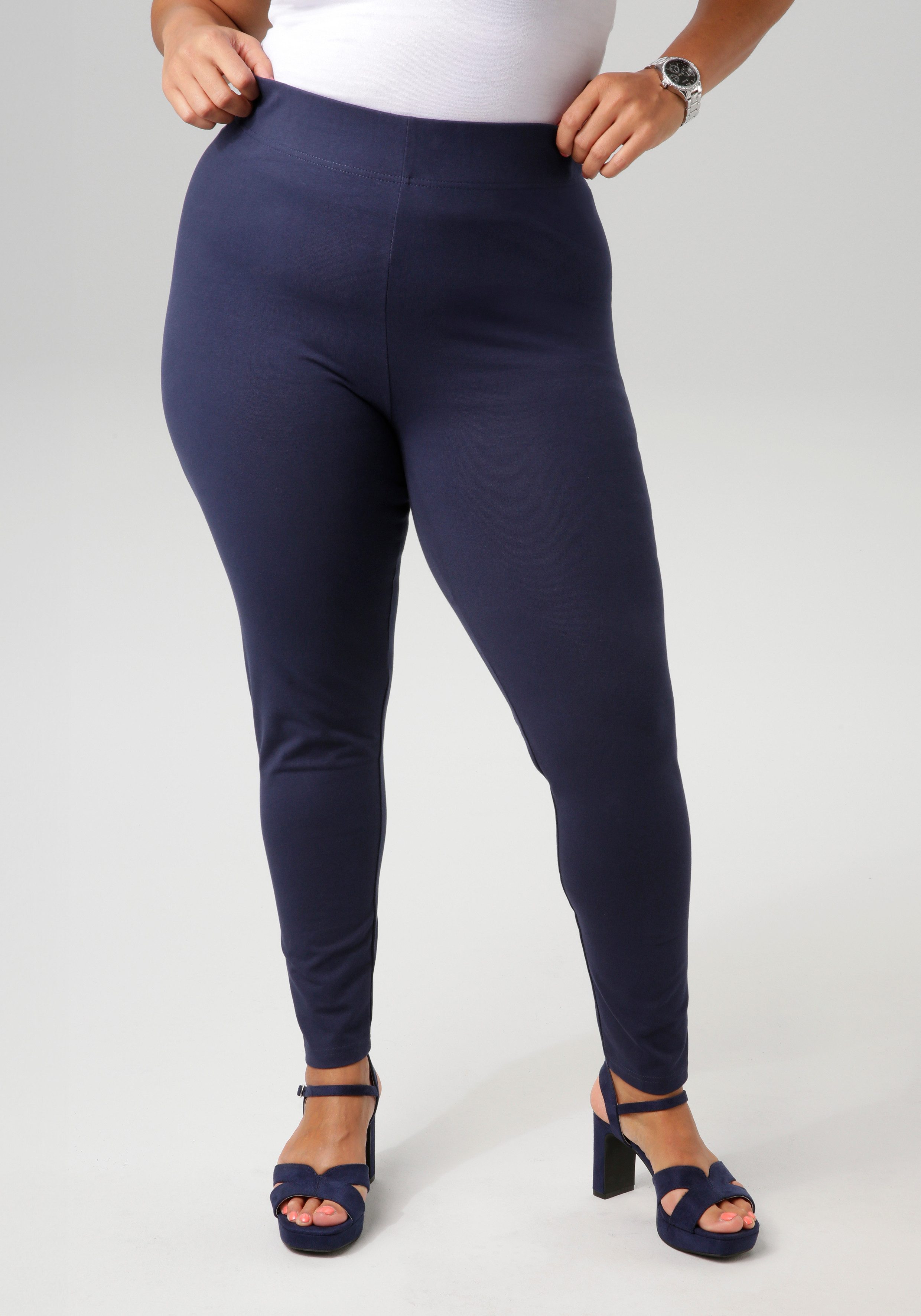 Aniston PLUS Leggings aus elastischer Single günstig online kaufen