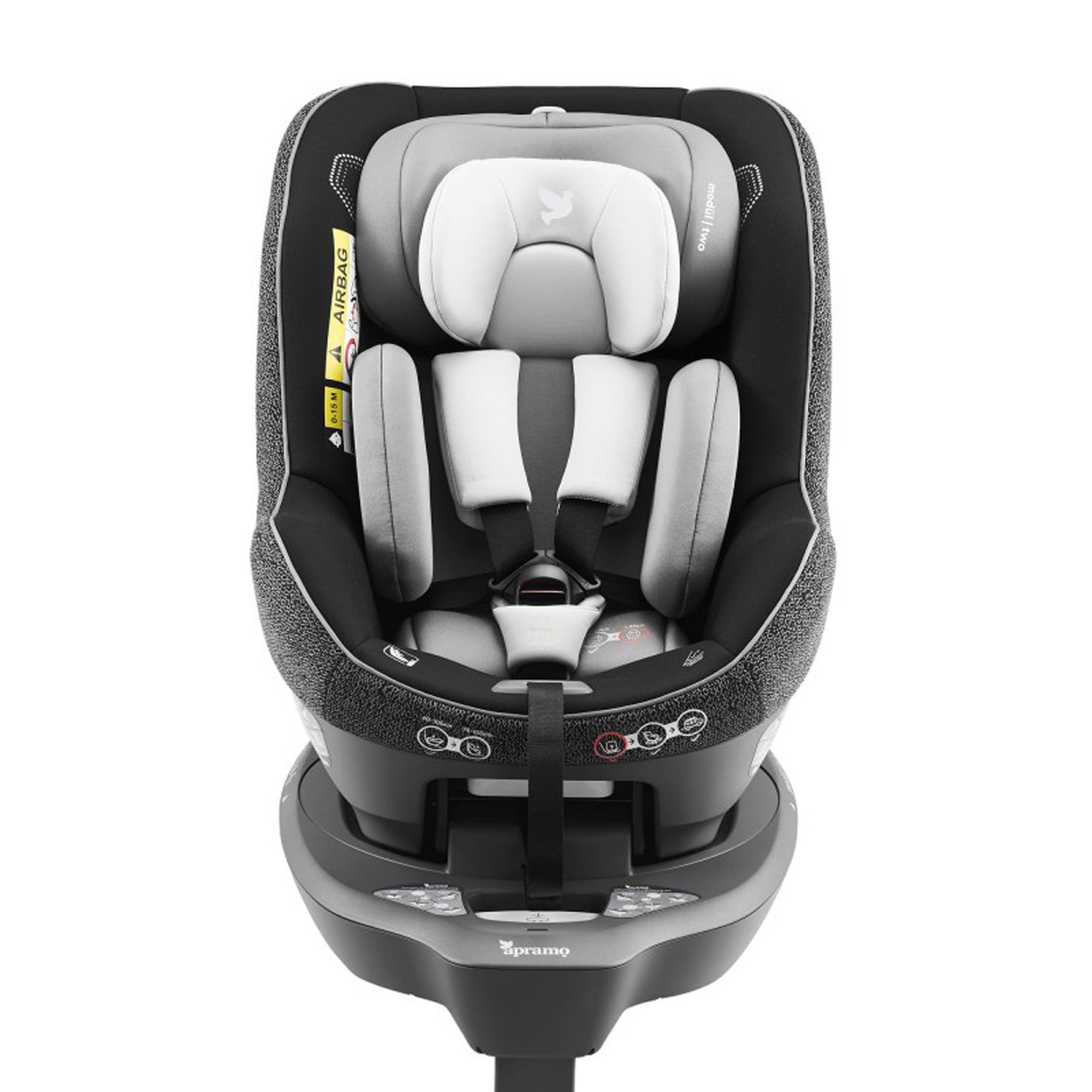 Apramo Autokindersitz Modül Two + Base Hub, ab: 0, bis: 4, ab: 40,00 cm, bis: 105,00 cm, (2-tlg), 360° drehbarer Kinderautositz, inkl. Modül Hub ISOFIX