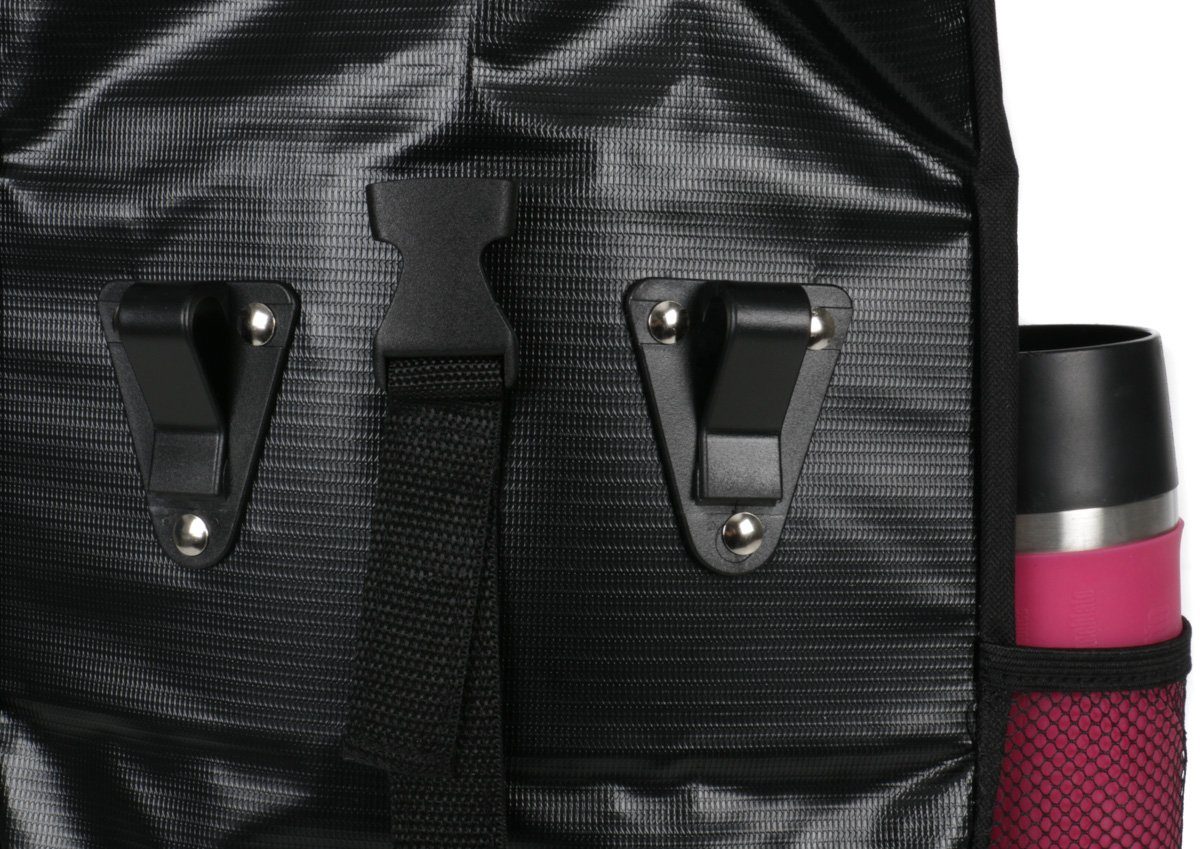 Dunlop Fahrradtasche für Gepäckträger (umrüstbar zur Schultertasche), Fahrrad Gepäckträgertasche, reflektierendes Stoffdreieck an der Seite