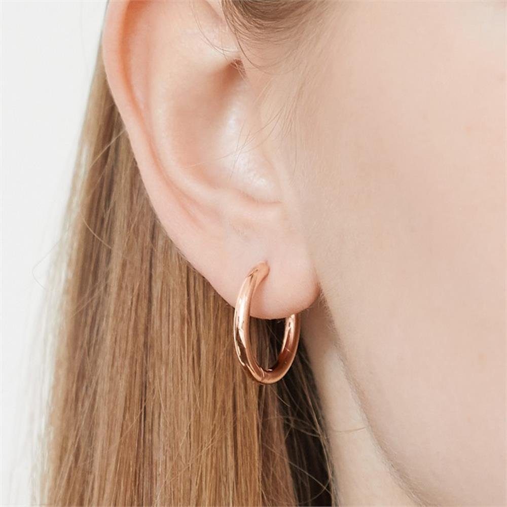 Unique Paar Creolen Edelstahl Creolen rosévergoldet E5117-20 günstig online kaufen