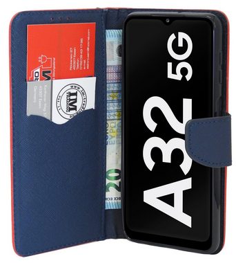 cofi1453 Handyhülle Samsung Galaxy A32 5G (A326F) Handy Hülle, Kunstleder Schutzhülle Handy Wallet Case Cover mit Kartenfächern, Standfunktion
