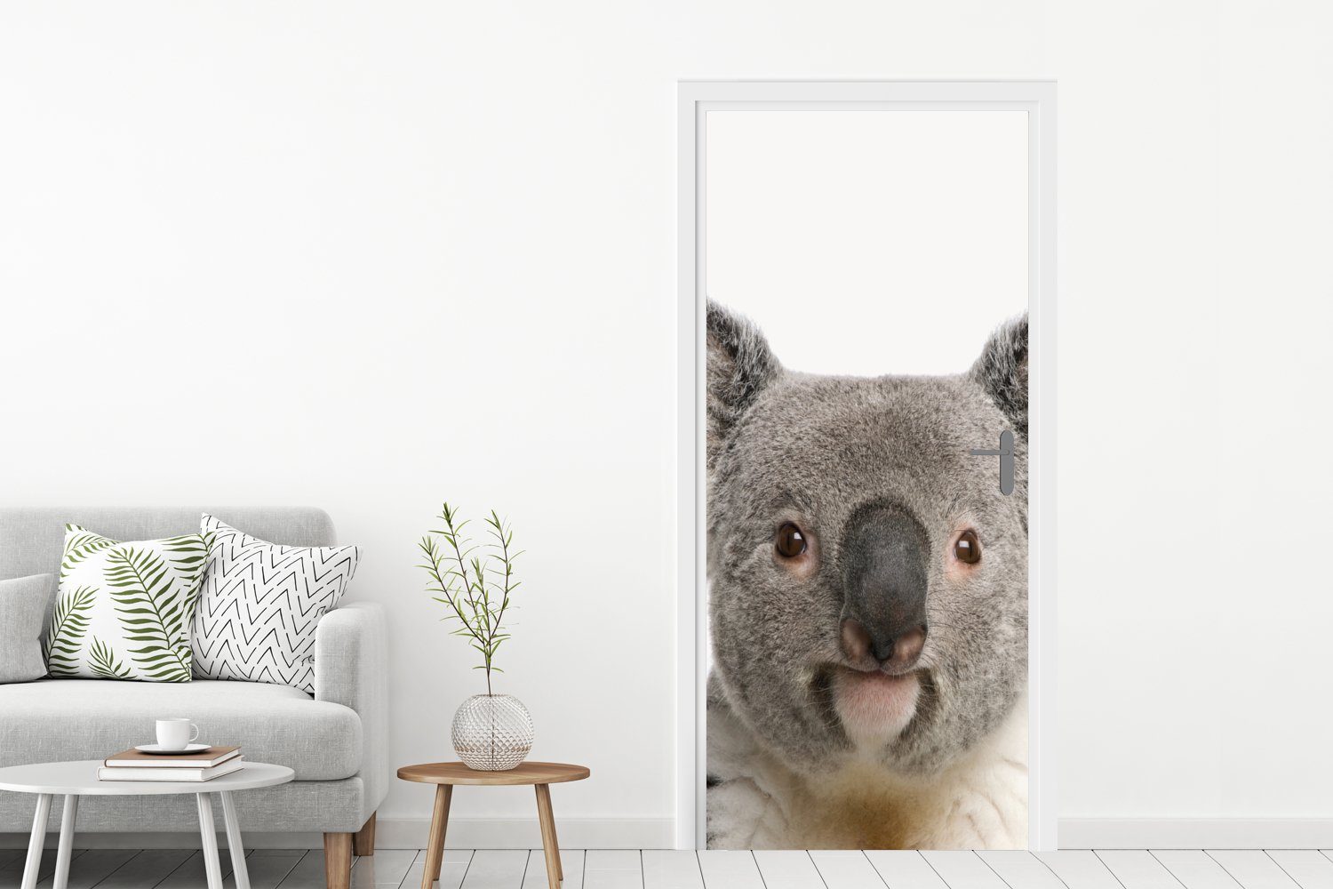 - Koala Bär 75x205 Koala Mädchen bedruckt, Tiere, Jungen - - (1 Matt, Fototapete cm für Tür, Türaufkleber, Türtapete - MuchoWow St),