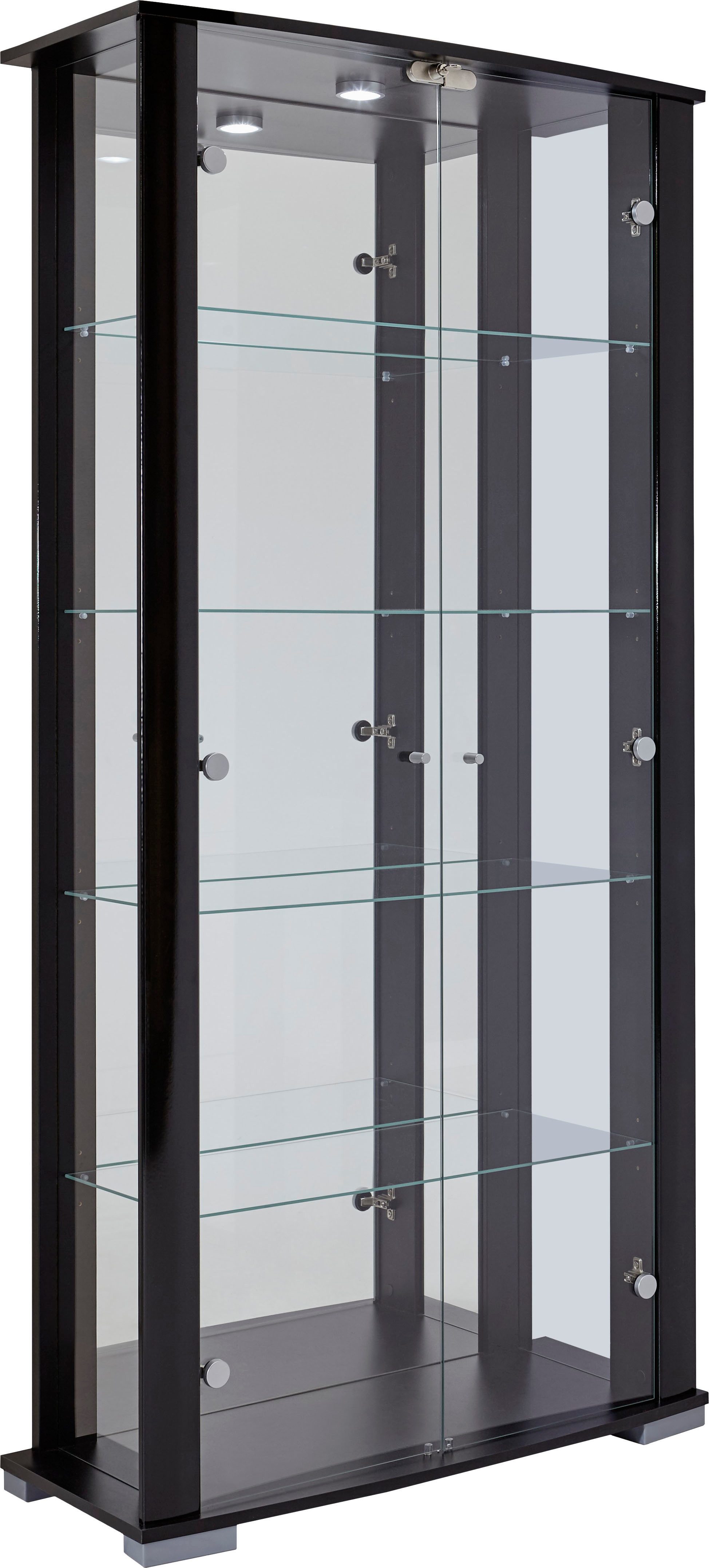 fif möbel Vitrine STELLA Standvitrine/Glasvitrine 2x Glastür,perfekt für Sammler,Sammlervitrine