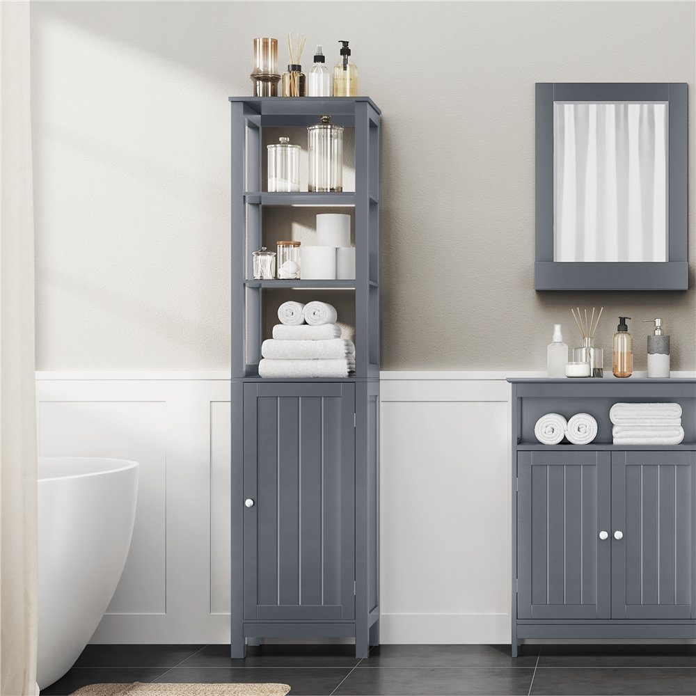 Yaheetech Hochschrank Badezimmerschrank Badkommode Badregal Badschrank günstig online kaufen