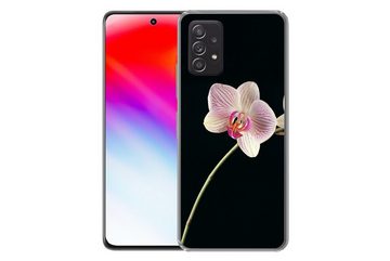MuchoWow Handyhülle Orchidee - Blumen - Schwarz - Rosa - Knöpfe, Handyhülle Telefonhülle Samsung Galaxy A33