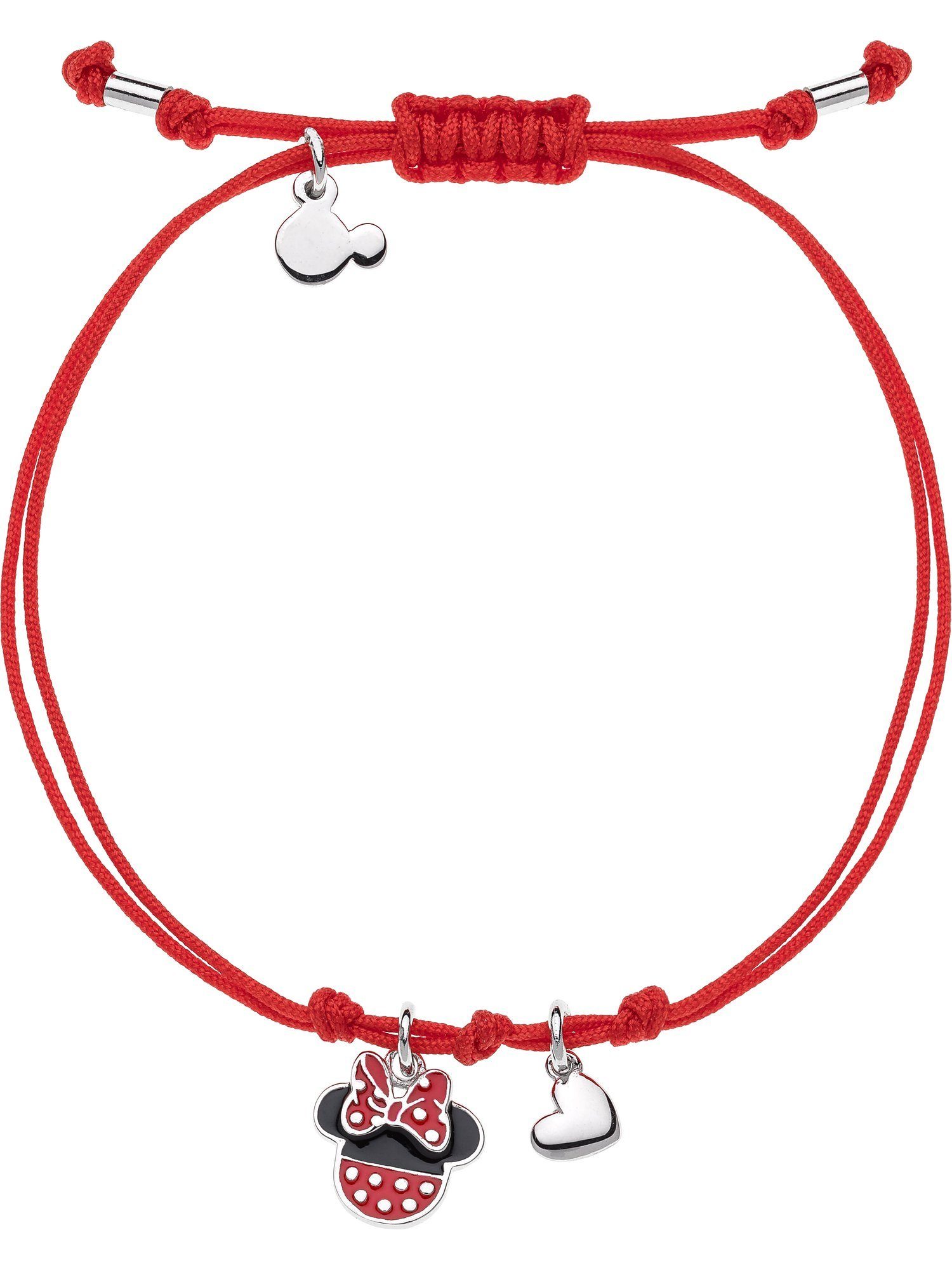 DISNEY Jewelry Silberarmband Disney Mädchen-Armband Textil, 925er Silber, Modern