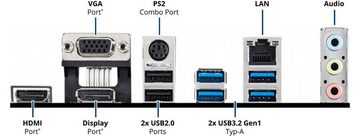 Kiebel Panorama V Gaming-PC (AMD Ryzen 5 AMD Ryzen 5 5500, RX 7600, 16 GB RAM, 1000 GB SSD, Luftkühlung, RGB-Beleuchtung)