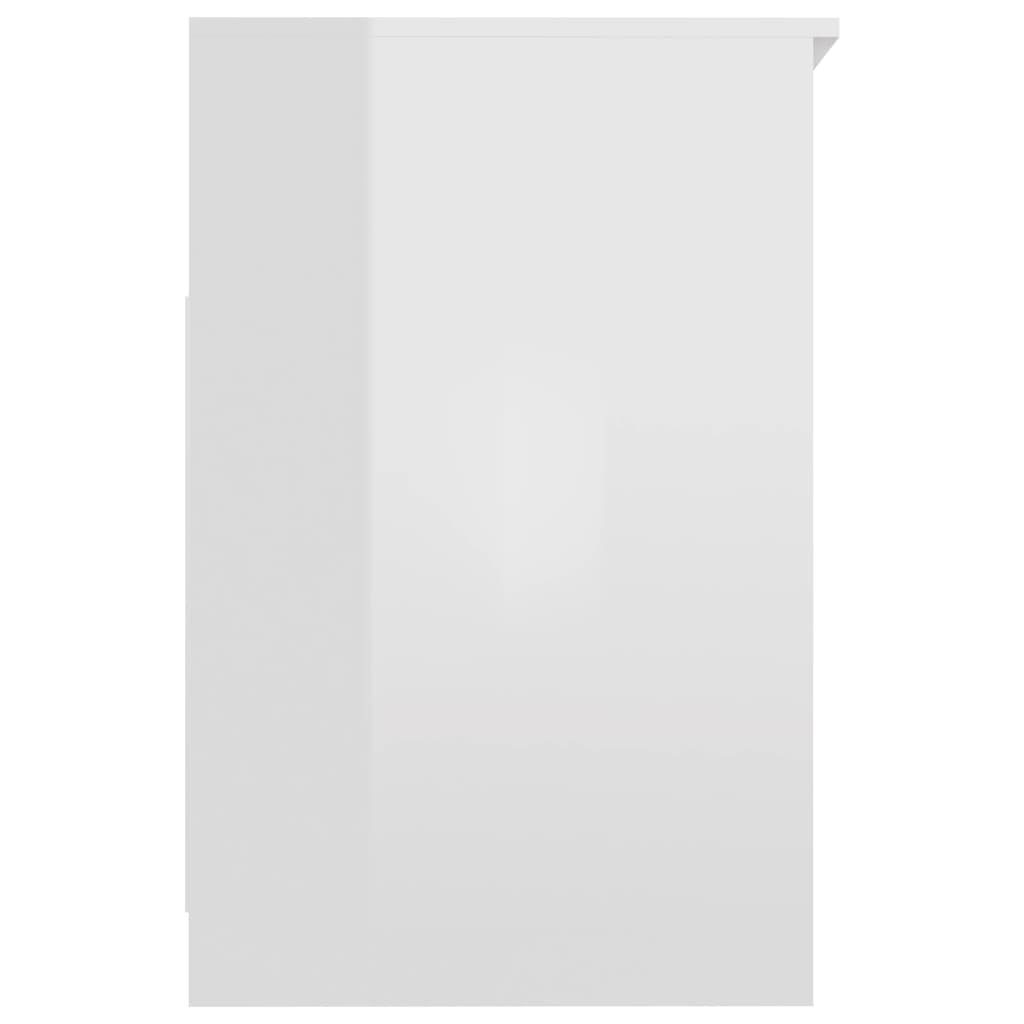 (1-St) Hochglanz-Weiß Fächerschrank cm 40x50x76 Holzwerkstoff Schubladen vidaXL Sideboard