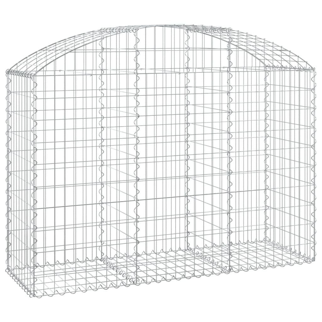 vidaXL Blumentopf Gabione mit Hochbogen 150x50x100/120 cm Verzinktes Eisen (1 St)