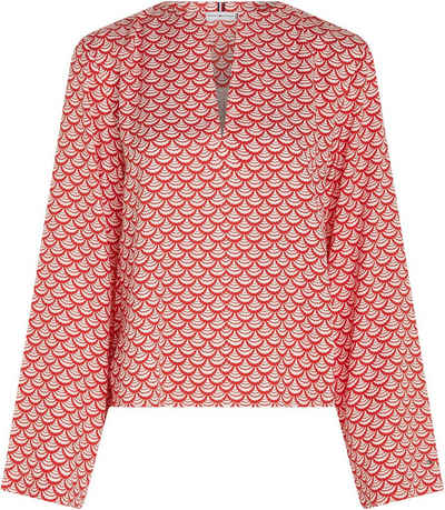 Tommy Hilfiger Curve Blusentop CRV SEAL AOP V-NECK BLOUSE mit Musterung