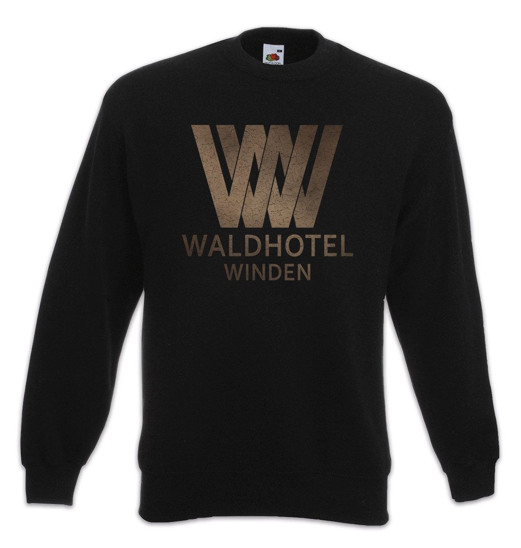 Urban Backwoods Sweatshirt Waldhotel Winden Sweatshirt Logo Symbol Sign Dark Regina Tiedemann (1-tlg) Familie Doppler Company Firma